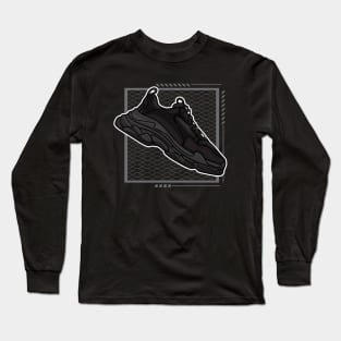 Balen Triple Black Sneaker Long Sleeve T-Shirt